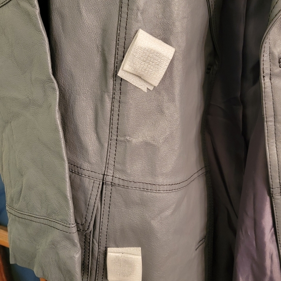 Roaman's Women's Leather Trench Coat New - Picture 7 of 8